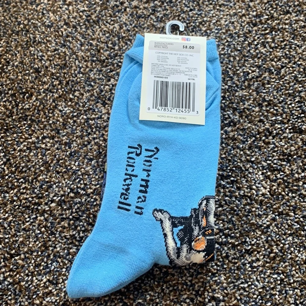 Norman Rockwell crew socks NWT new womens men’s unisex